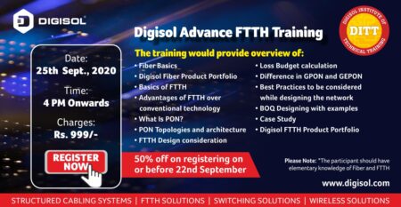Digisol Advance FTTH Online Training – 25th Sept 2020 Social Media Postfor Linkedin