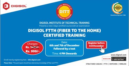 Digisol FTTH Certified Training Social Media Post – 6th & 7th Dec 2021 – Website (1)